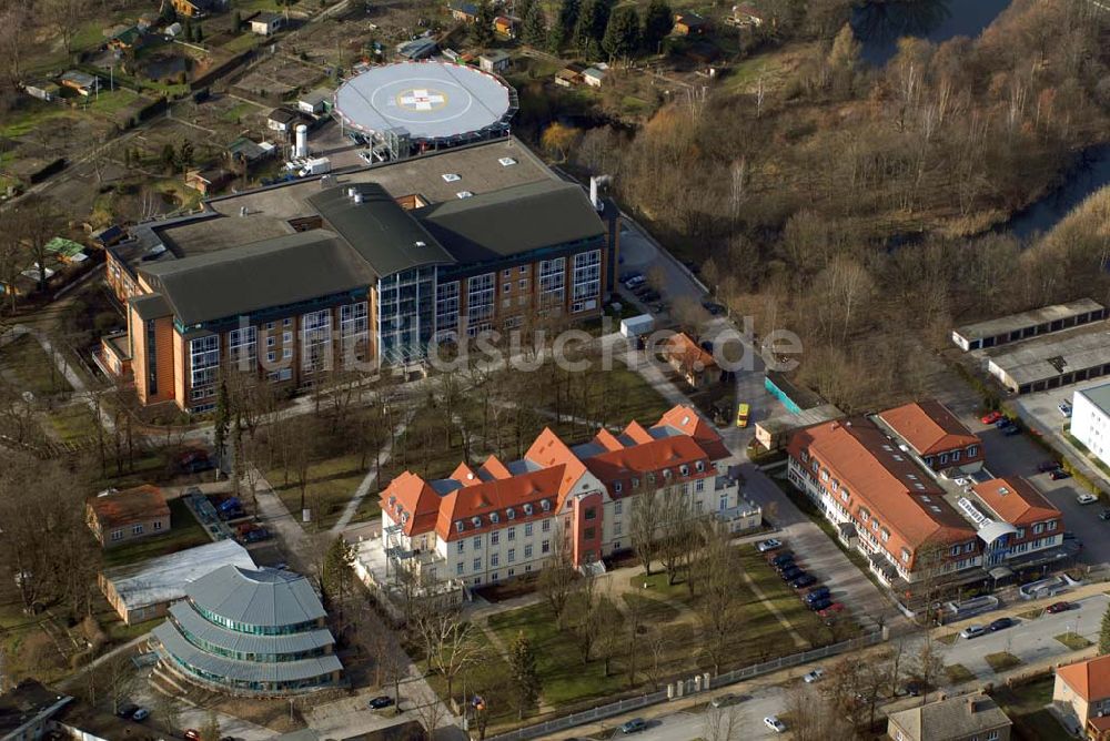 Luftaufnahme Bernau - Blick auf das Krankenhaus und Herzzentrum in Bernau