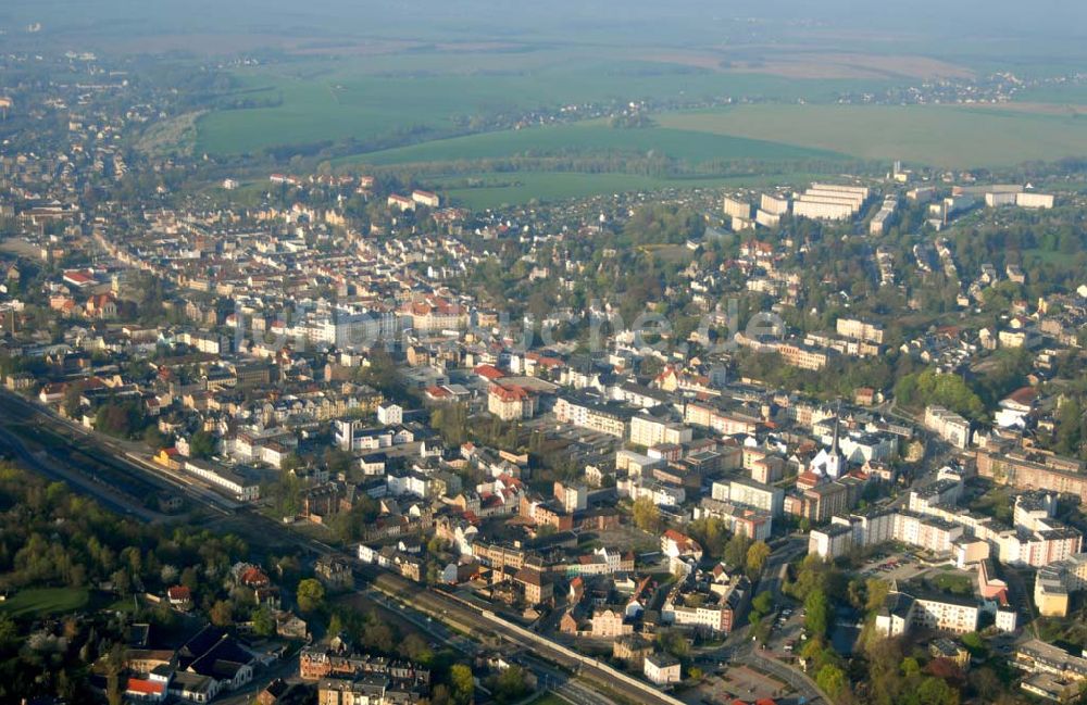 Luftbild Crimmitschau (Sachsen) - Blick auf die Kreisstadt Crimmitschau