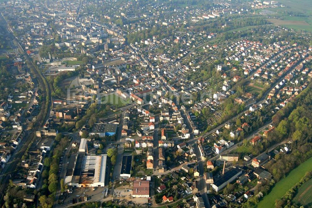 Luftaufnahme Crimmitschau (Sachsen) - Blick auf die Kreisstadt Crimmitschau