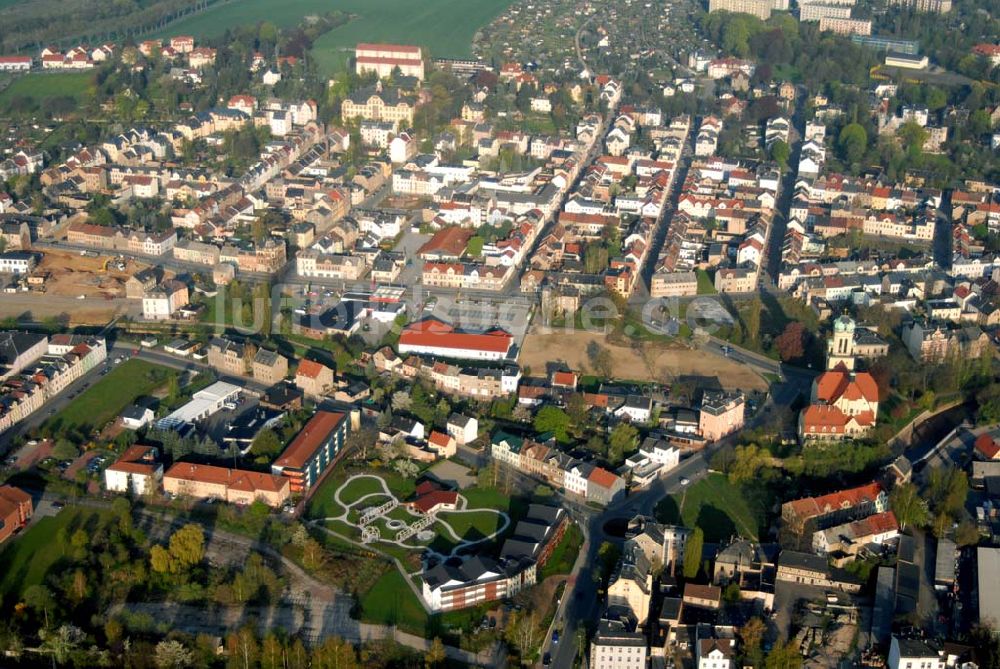 Crimmitschau (Sachsen) aus der Vogelperspektive: Blick auf die Kreisstadt Crimmitschau