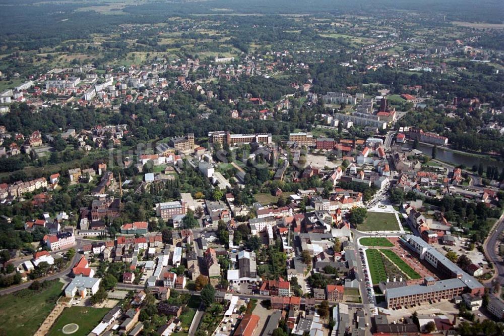 Luftbild Forst - Blick auf die Kreisstadt Forst in Brandenburg