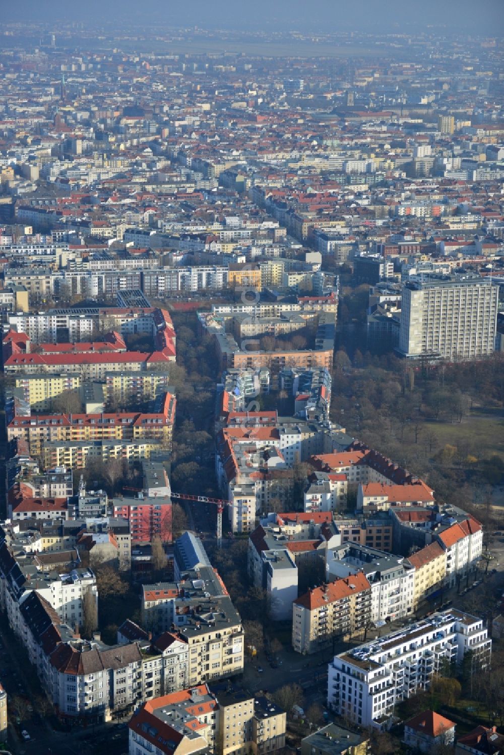 Berlin von oben - Blick auf den Kurfürstendamm und den Hohenzollerndamm in Berlin