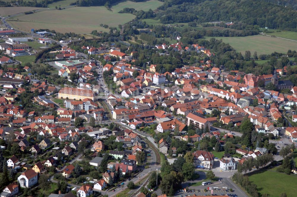 Bad Berka von oben - Blick auf die Kurstadt Bad Berka in Thüringen