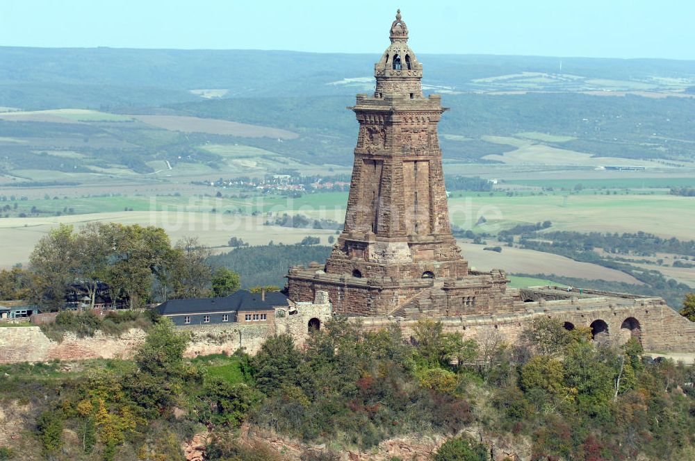 Bad Frankenhausen von oben - Blick auf das Kyffhäuser Denkmal