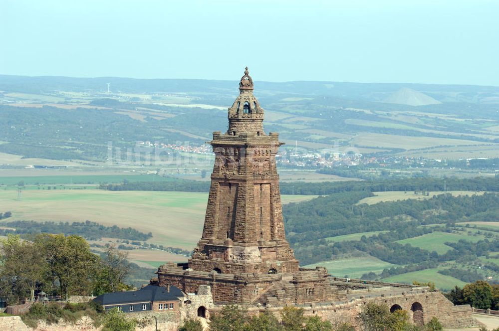 Luftbild Bad Frankenhausen - Blick auf das Kyffhäuser Denkmal