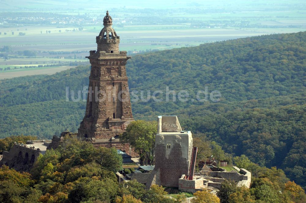 Luftbild Bad Frankenhausen - Blick auf das Kyffhäuser Denkmal