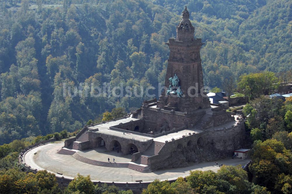 Bad Frankenhausen aus der Vogelperspektive: Blick auf das Kyffhäuser Denkmal