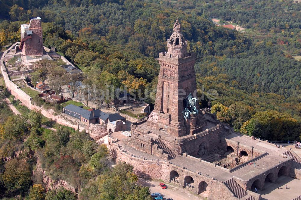 Bad Frankenhausen von oben - Blick auf das Kyffhäuser Denkmal