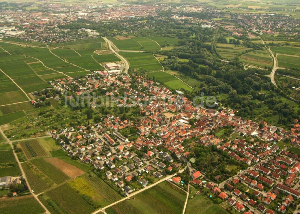 Landau-Godramstein aus der Vogelperspektive: Blick auf Landau-Godramstein