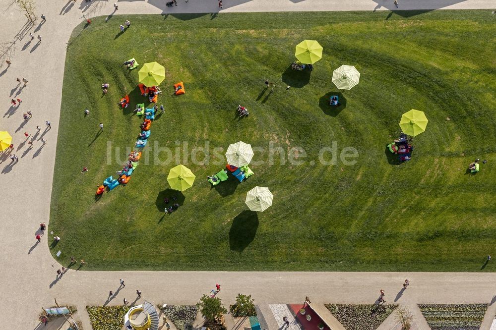 Bamberg aus der Vogelperspektive: Blick auf die Landesgartenschau auf dem ERBA-Gelände in Bamberg im Bundesland Bayern.