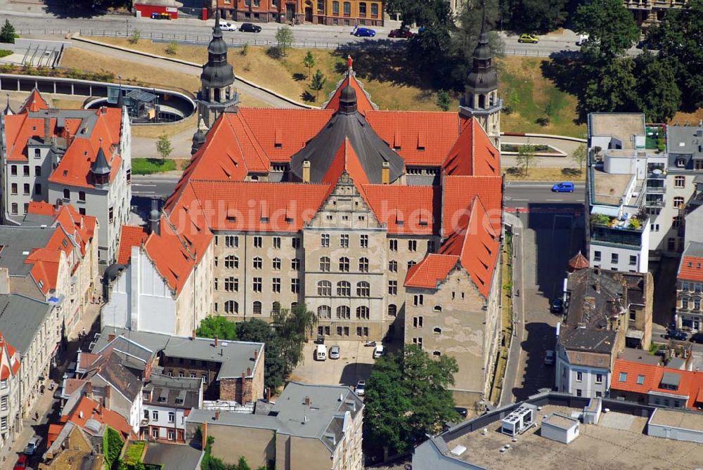 Halle/Saale von oben - Blick auf das Landgericht Halle am Hansering