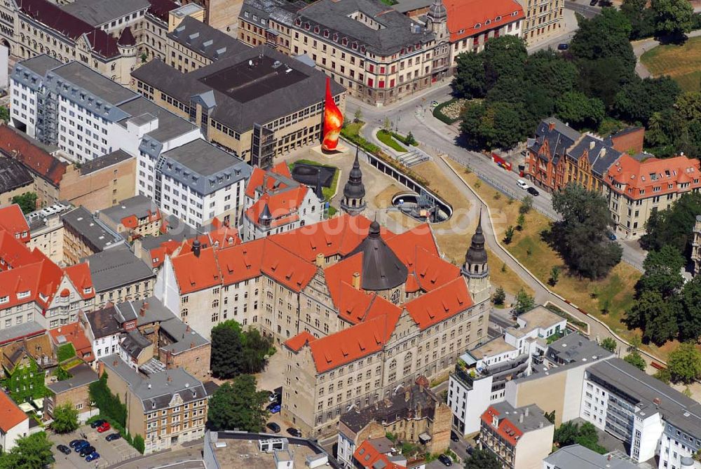 Halle/Saale von oben - Blick auf das Landgericht Halle am Hansering