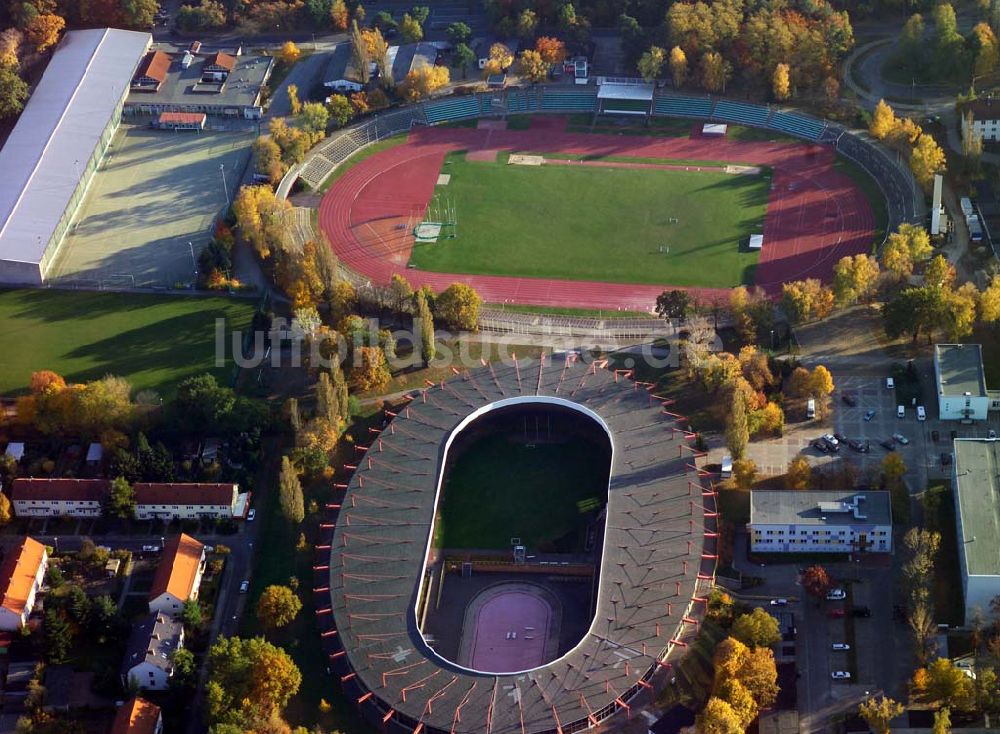 Cottbus / Brandenburg aus der Vogelperspektive: Blick auf die Lausitz-Arena in Cottbus