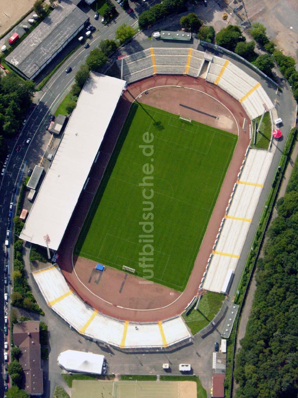 Siegen aus der Vogelperspektive: Blick auf das Leimbachstadion