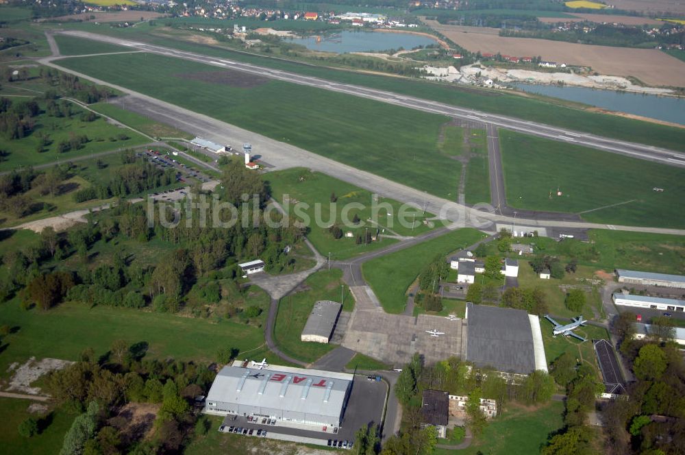 Nobitz aus der Vogelperspektive: Blick auf den Leipzig-Altenburg Airport bei Nobitz