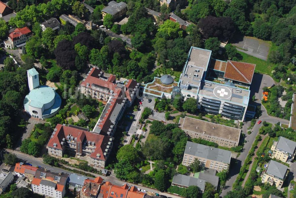 Luftbild Leipzig - Blick auf das Leipziger Elisabethkrankenhaus