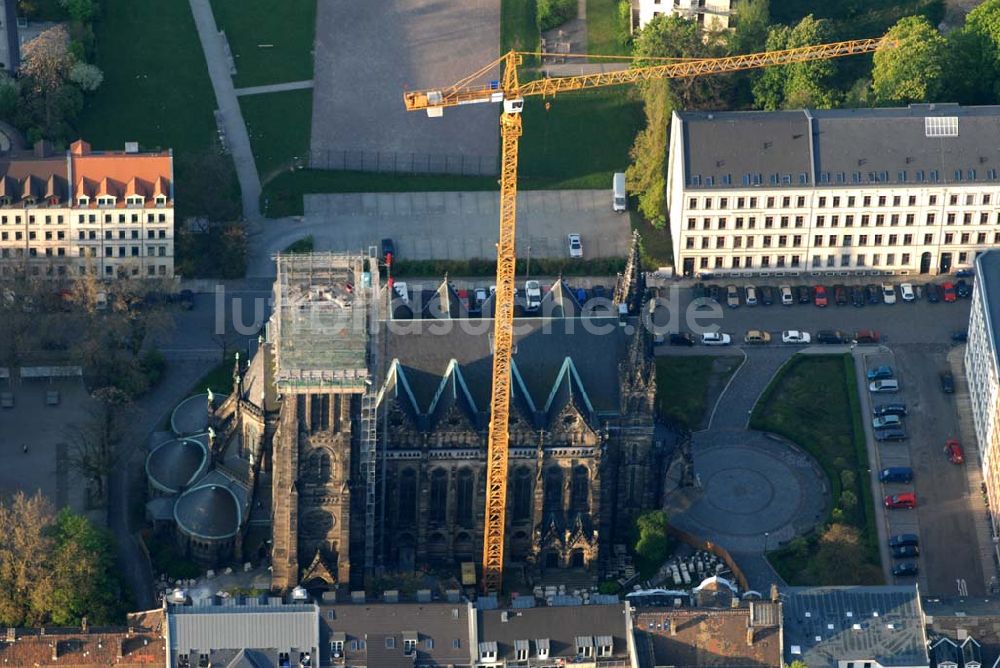 Luftbild Leipzig - Blick auf die Leipziger Peterskirche