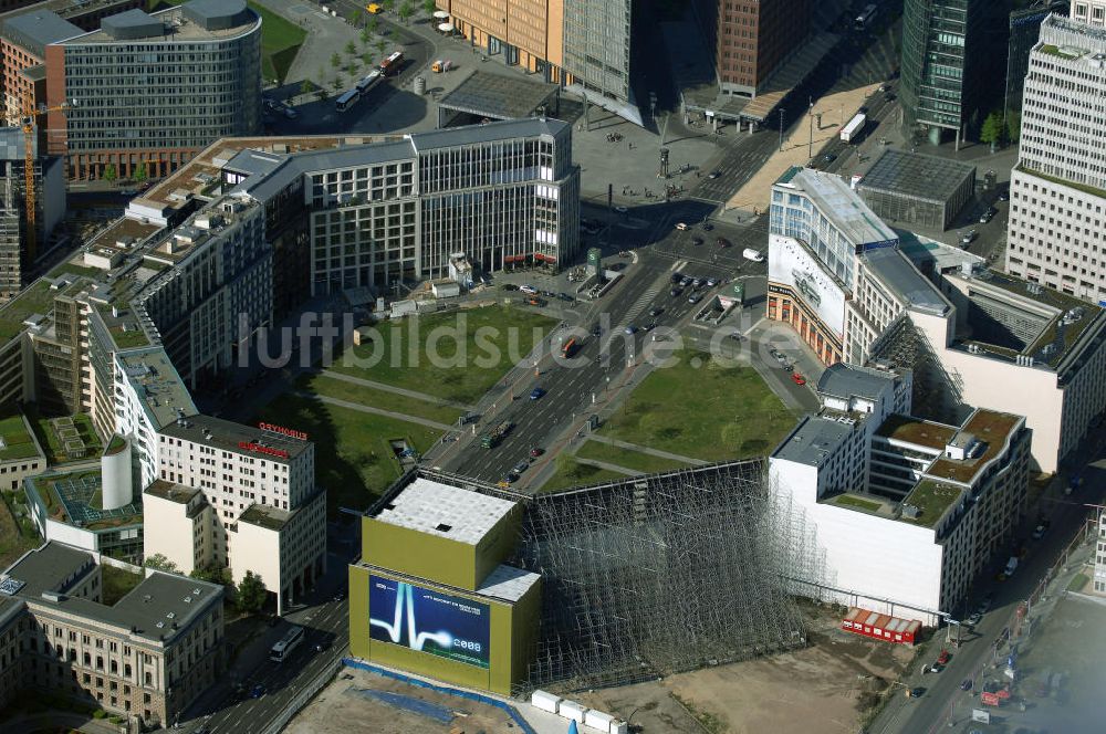 Berlin von oben - Blick auf den Leipziger Platz in Berlin