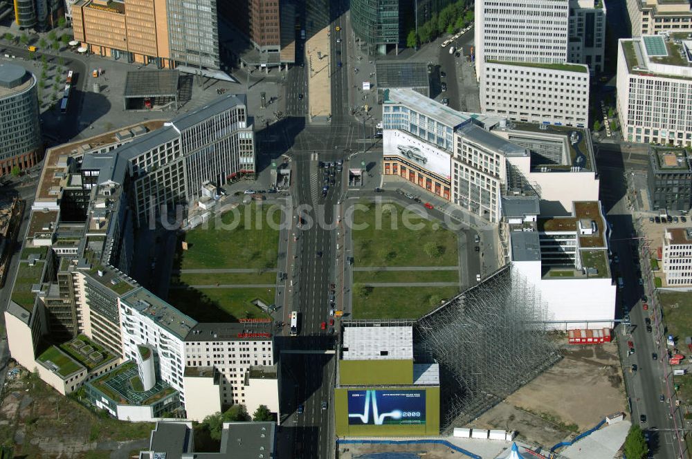 Berlin aus der Vogelperspektive: Blick auf den Leipziger Platz in Berlin