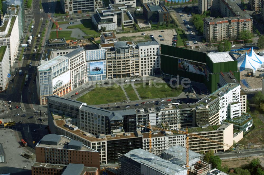 Berlin von oben - Blick auf den Leipziger Platz in Berlin