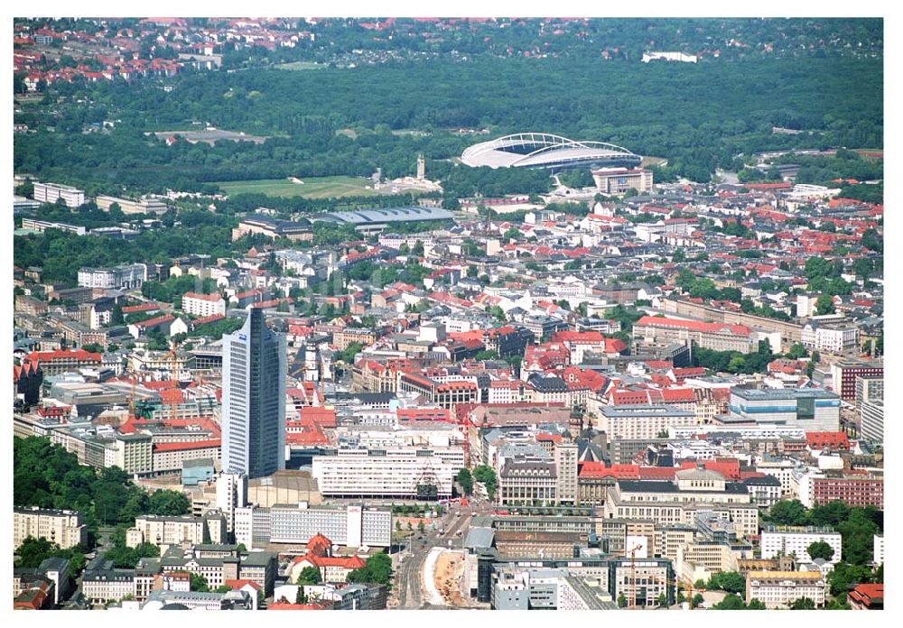 Luftbild Leipzig - Blick auf das Leipziger Stadtzentrum