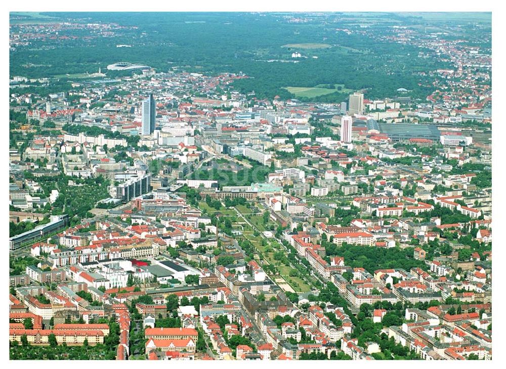 Leipzig von oben - Blick auf das Leipziger Stadtzentrum