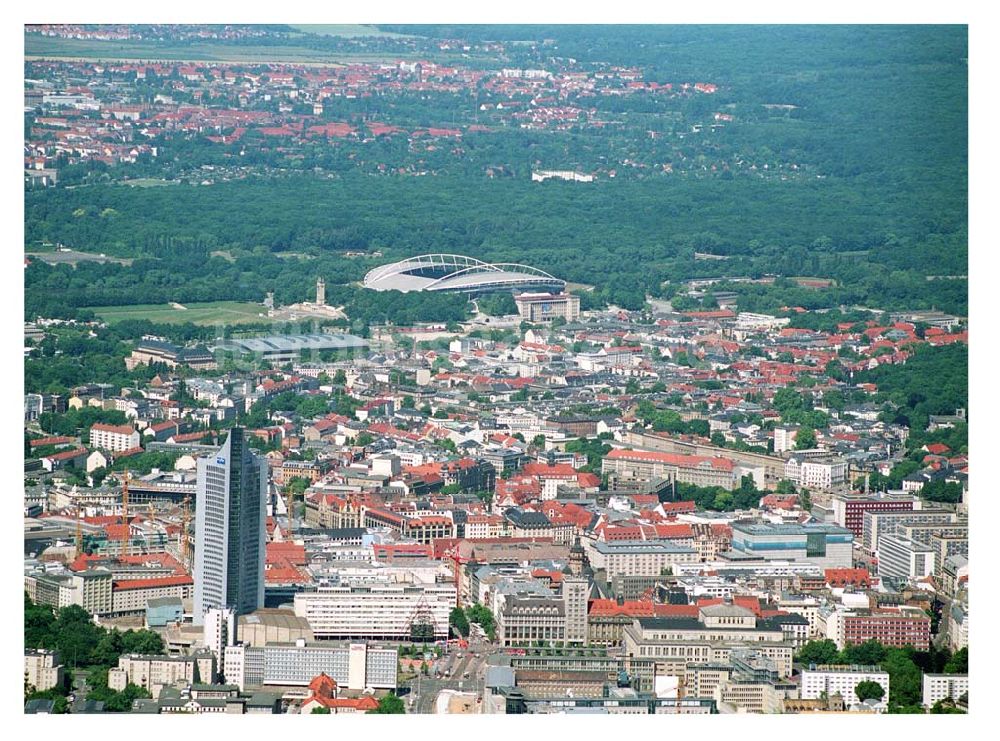 Luftbild Leipzig - Blick auf das Leipziger Stadtzentrum