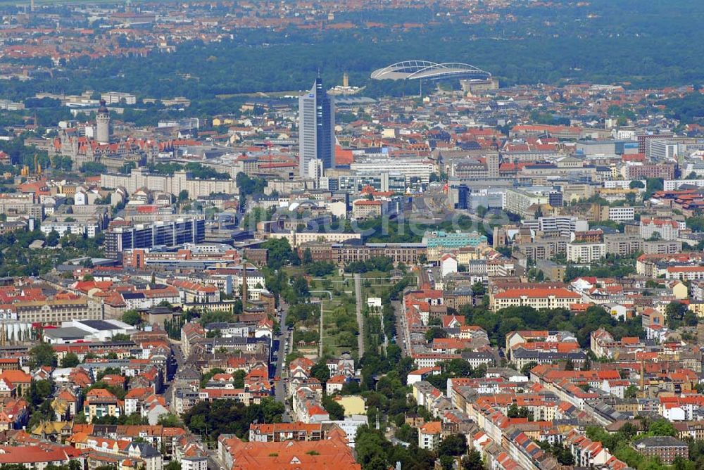 Luftbild Leipzig - Blick auf das Leipziger Stadtzentrum