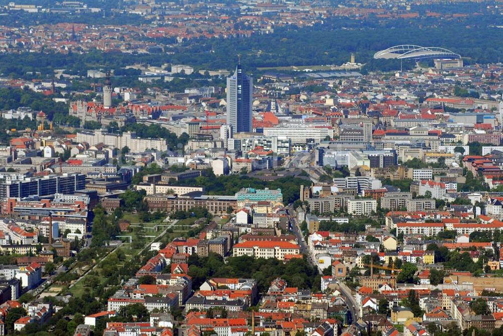 Leipzig von oben - Blick auf das Leipziger Stadtzentrum