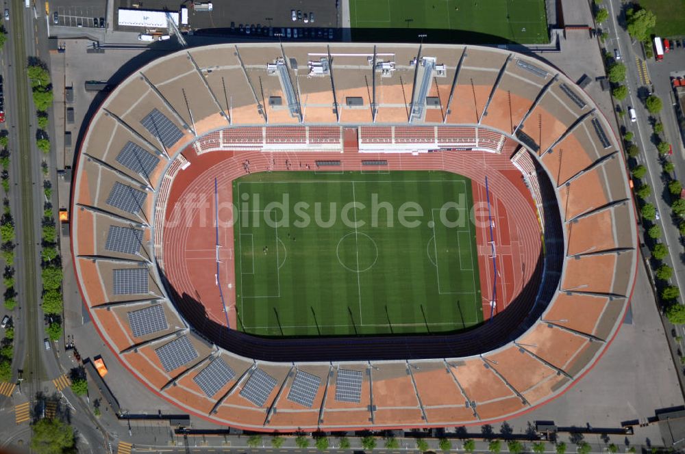 Zürich von oben - Blick auf das Letzigrund Stadion in Zürich