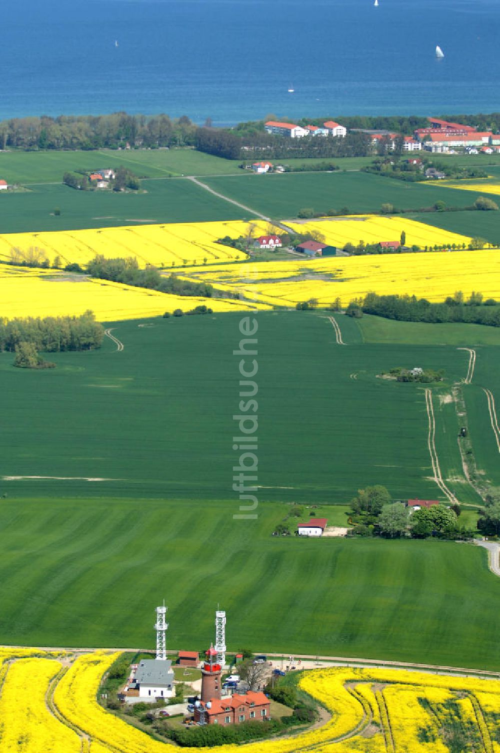 Luftaufnahme Bastorf - Blick auf den Leuchtturm von Bastorf