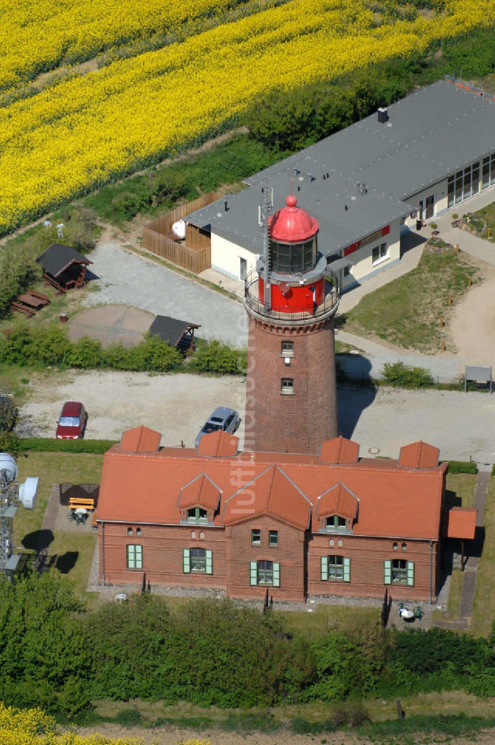 Bastorf von oben - Blick auf den Leuchtturm von Bastorf