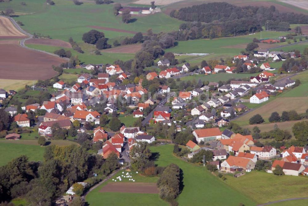 Leuderode von oben - Blick auf Leuderode