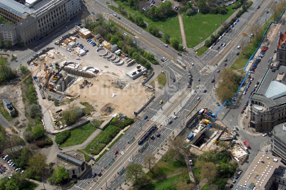 Leipzig von oben - Blick auf den Leuschner Platz Leipzig