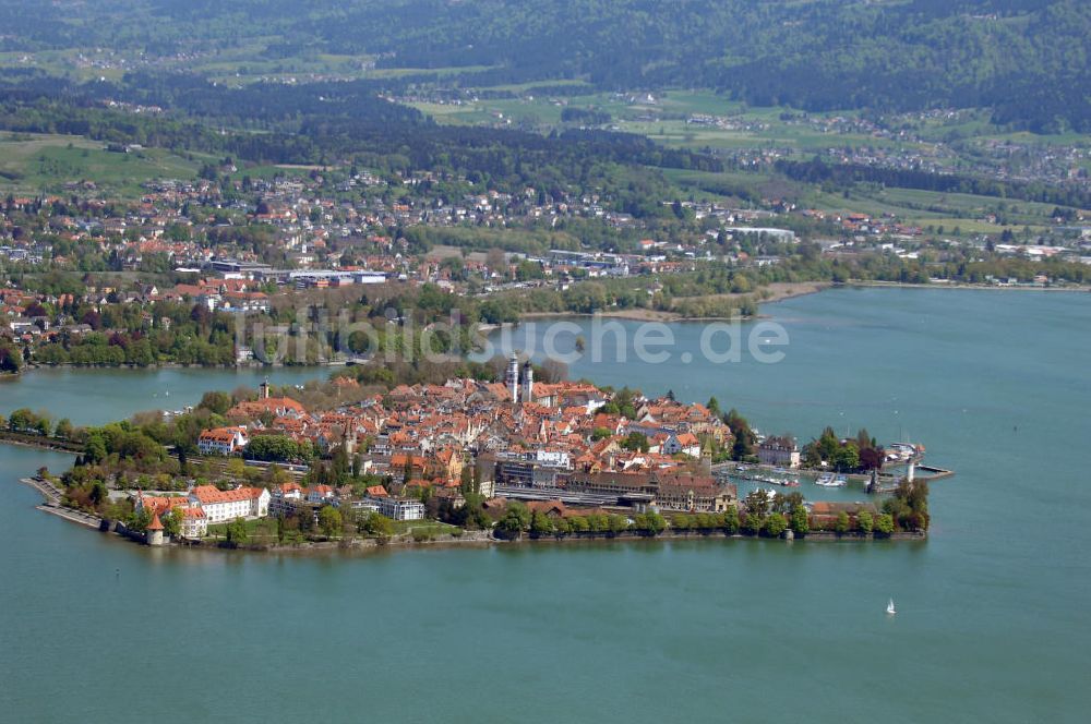 Luftaufnahme Lindau - Blick auf die Lindau Insel