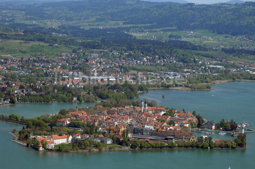 Lindau von oben - Blick auf die Lindau Insel