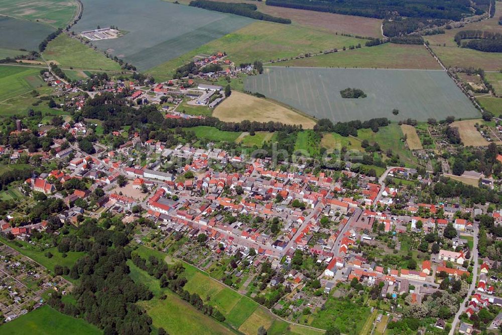 Loburg von oben - Blick auf Loburg