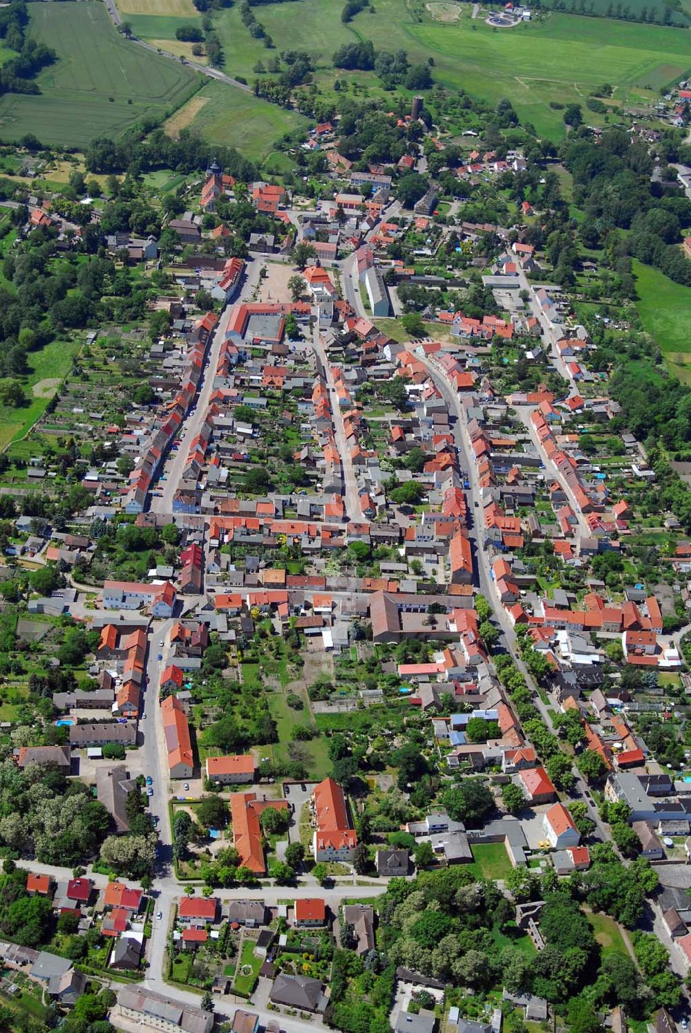 Loburg von oben - Blick auf Loburg