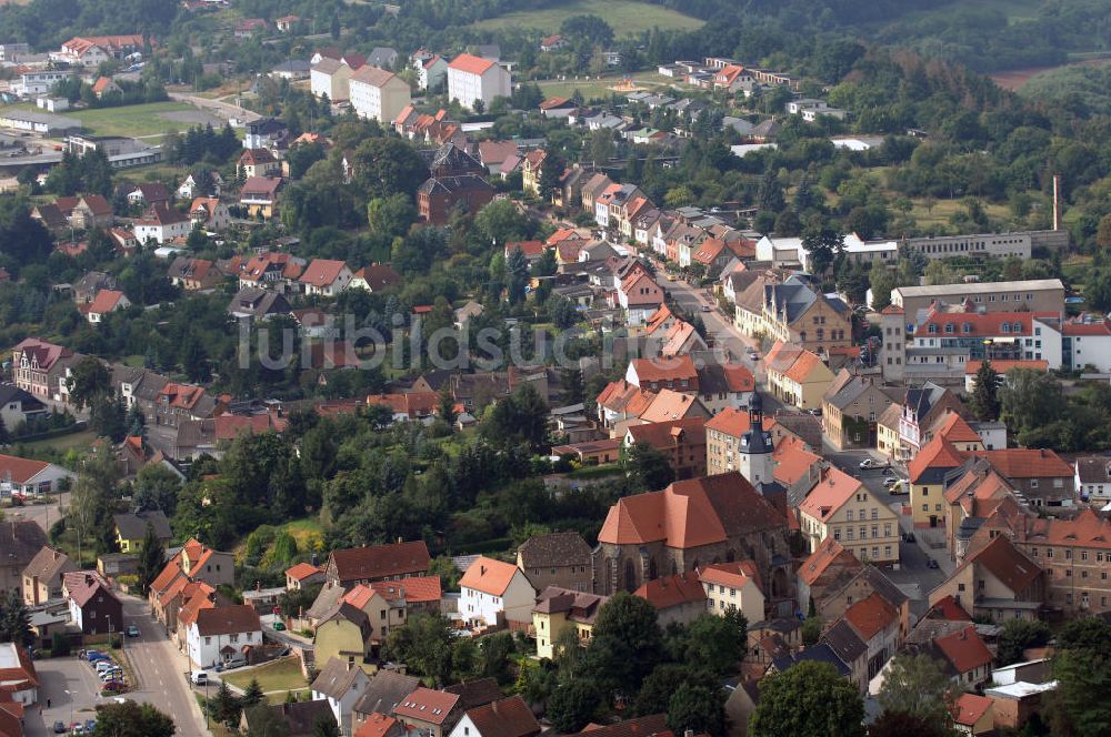 Mansfeld von oben - Blick auf die Lutherstadt Mansfeld