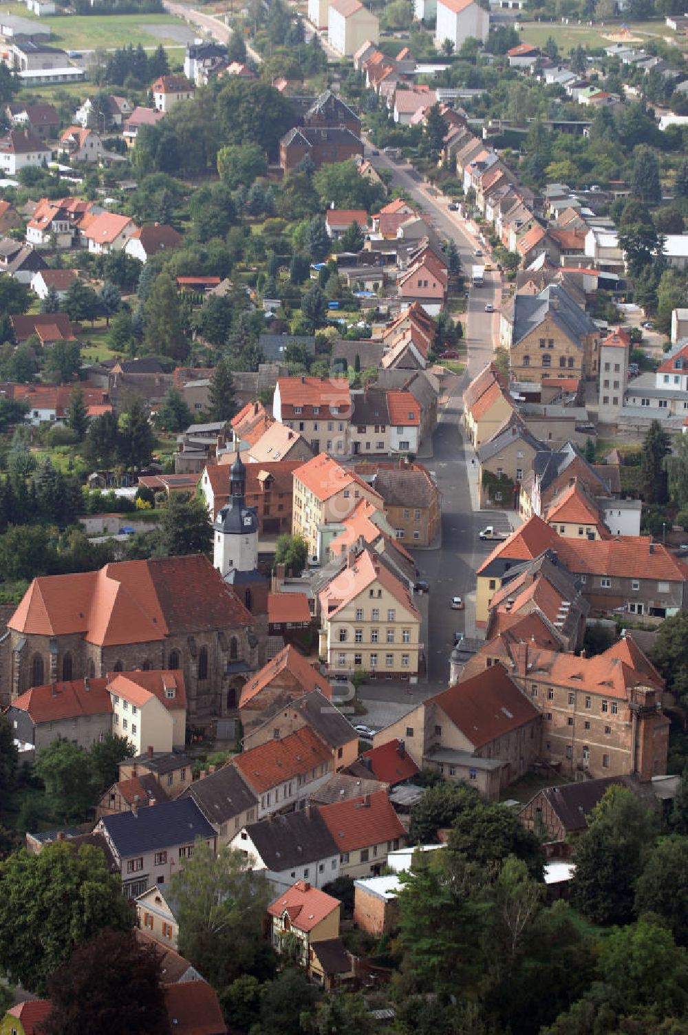 Mansfeld aus der Vogelperspektive: Blick auf die Lutherstadt Mansfeld