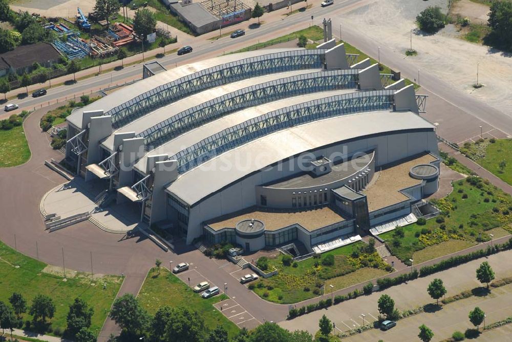 Luftaufnahme Magdeburg - Blick auf die Magdeburger Bördelandhalle