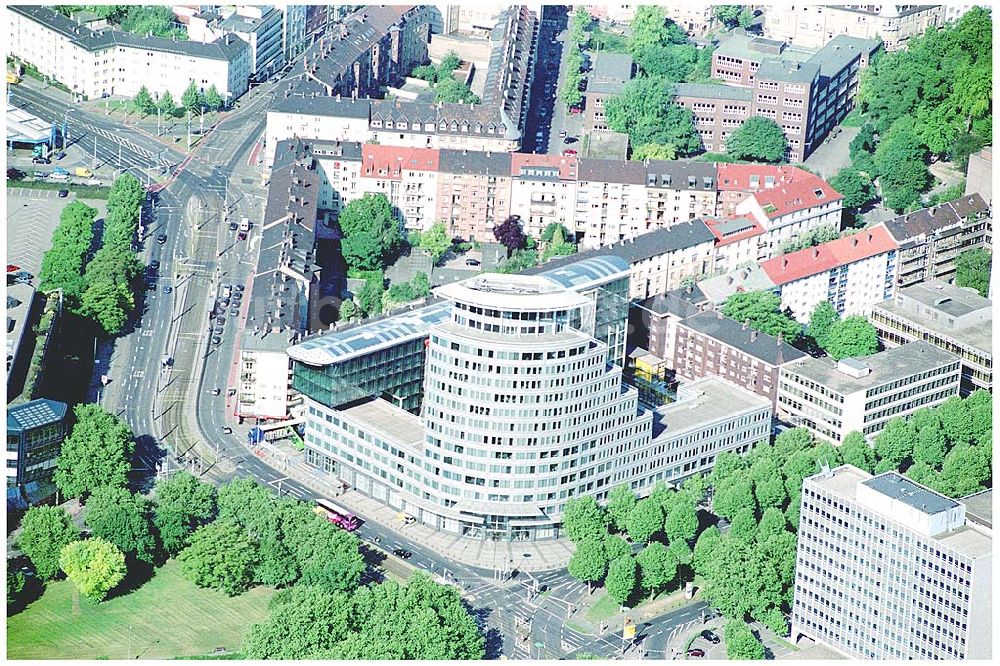 Luftbild Mannheim - Blick auf Mannheimer Versicherung, Firmensitz