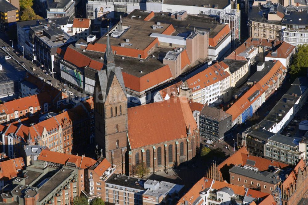 Hannover von oben - Blick auf die Marktkirche in Hannover