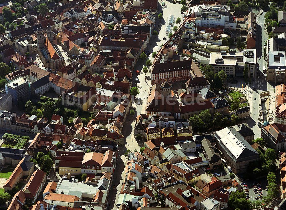 Luftaufnahme - Blick auf die Maximilianstraße in der Altstadt von Bayreuth