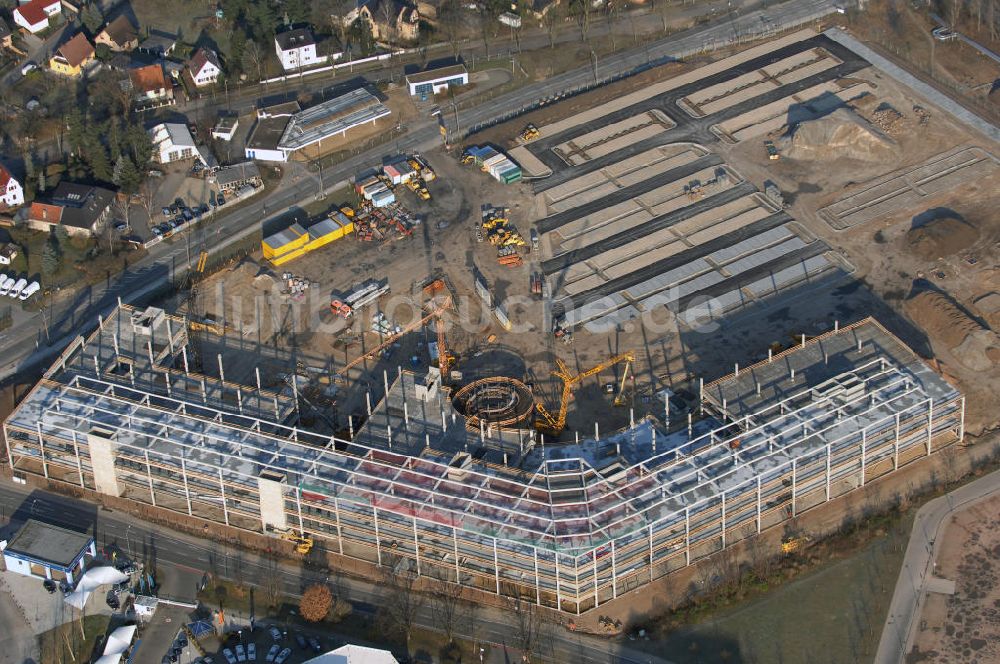 Luftaufnahme POTSDAM - Blick auf eine Möbelhaus- Baustelle in Potsdam-Drewitz