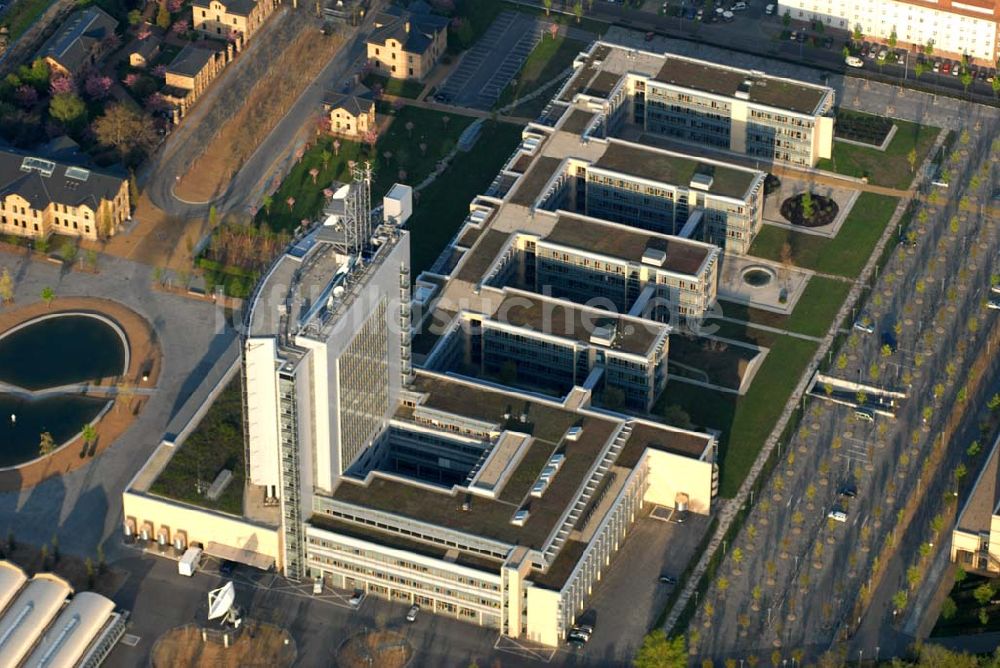 Leipzig aus der Vogelperspektive: Blick auf das MDR-Gelände an der Richard-Lehmann-Straße in Leipzig