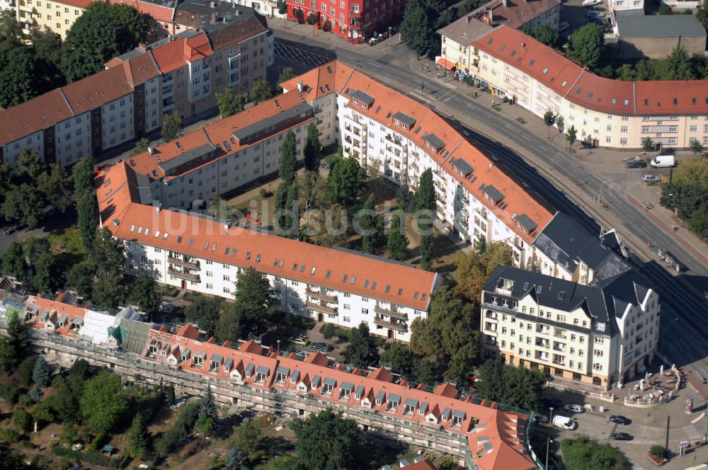 Luftbild Berlin - Blick auf Mehrfamilienhäuser in Berlin-Oberschöneweide