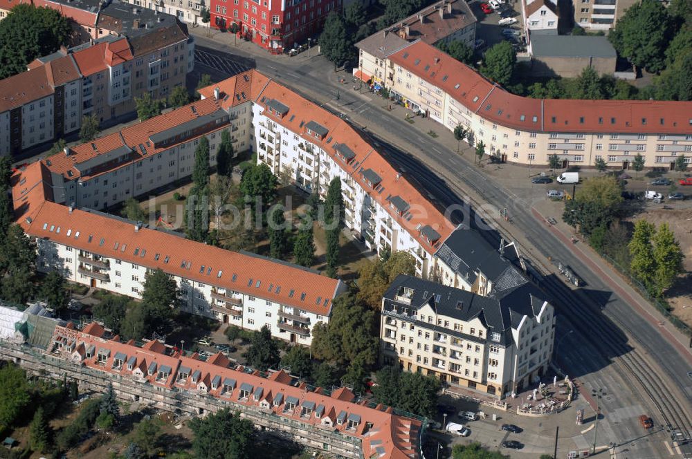 Luftaufnahme Berlin - Blick auf Mehrfamilienhäuser in Berlin-Oberschöneweide