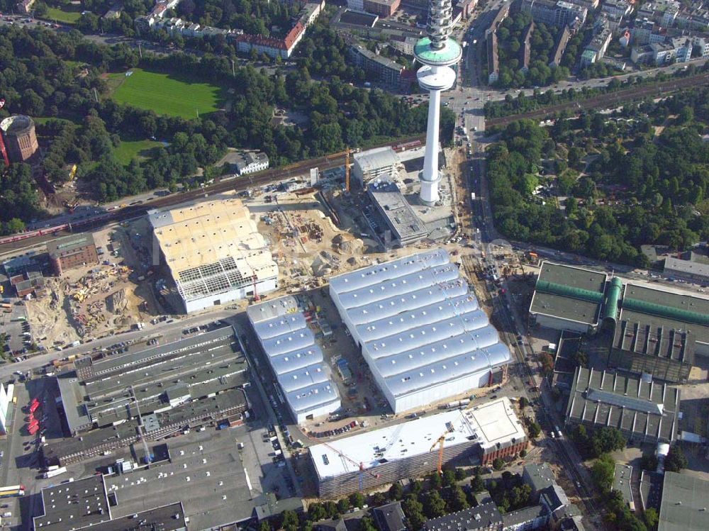 Luftbild Hamburg - Blick auf Messegelände/Heinrich-Hertz-Fernsehturm