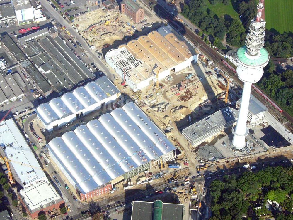 Luftbild Hamburg - Blick auf Messegelände/Heinrich-Hertz-Fernsehturm